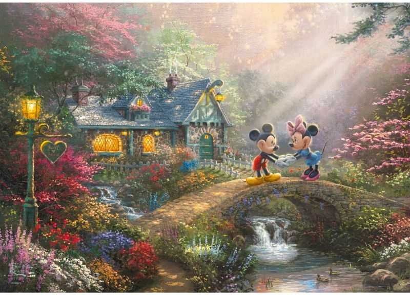Artwork: Disney Mickey and Minnie by Thomas Kinkade – 500 Piece Jigsaw Puzzle (Schmidt)