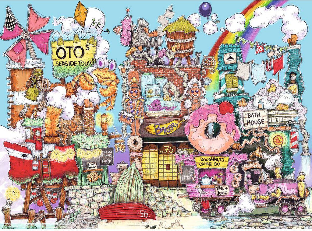 Artwork: Crazy Street No.1 – The Harbour – Puzzle Championships – 500 Piece Jigsaw Puzzle (Ravensburger)