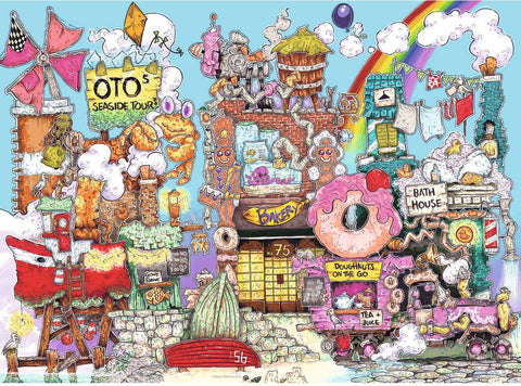 Artwork: Crazy Street No.1 – The Harbour – Puzzle Championships – 500 Piece Jigsaw Puzzle (Ravensburger)