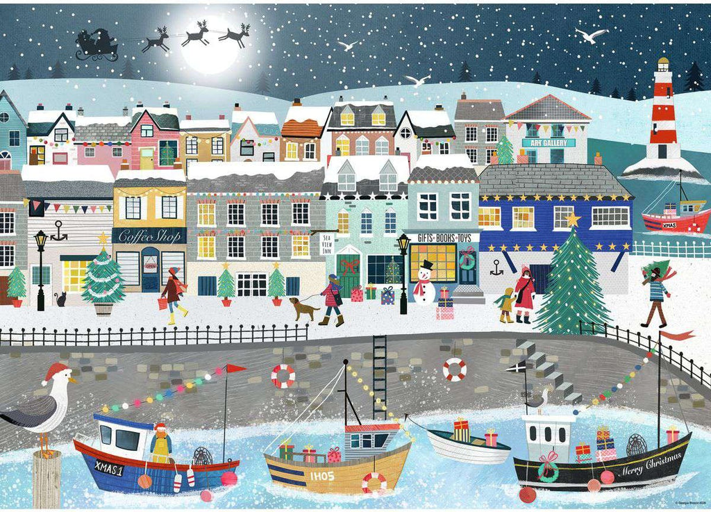 Artwork: Coastal Christmas by Georgia Breeze - 1000 Piece Jigsaw Puzzle (Ravensburger)