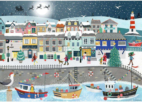 Artwork: Coastal Christmas by Georgia Breeze - 1000 Piece Jigsaw Puzzle (Ravensburger)