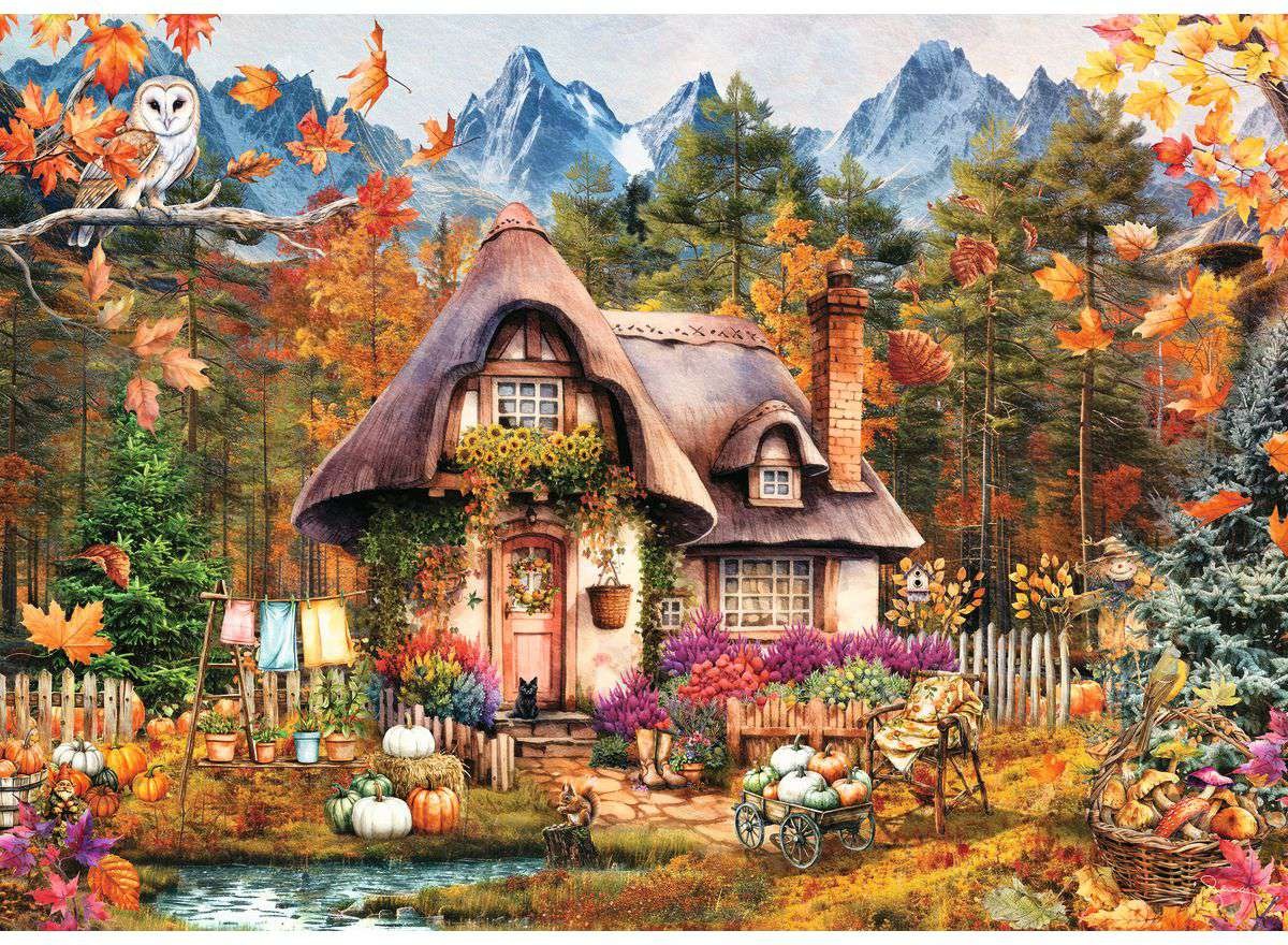 Artwork: Pumpkin Cottage - 1000 Piece Jigsaw Puzzle (Ravensburger)