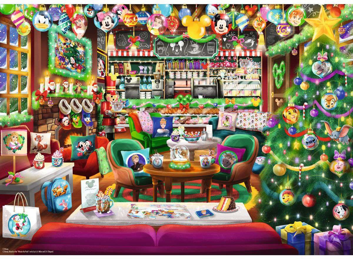 Artwork: Disney Christmas Café - 1000 Piece Jigsaw Puzzle (Ravensburger)