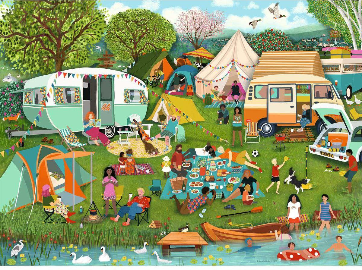 Artwork: Camping Adventures by Angela Holland - 500 Piece Jigsaw Puzzle (Ravensburger)