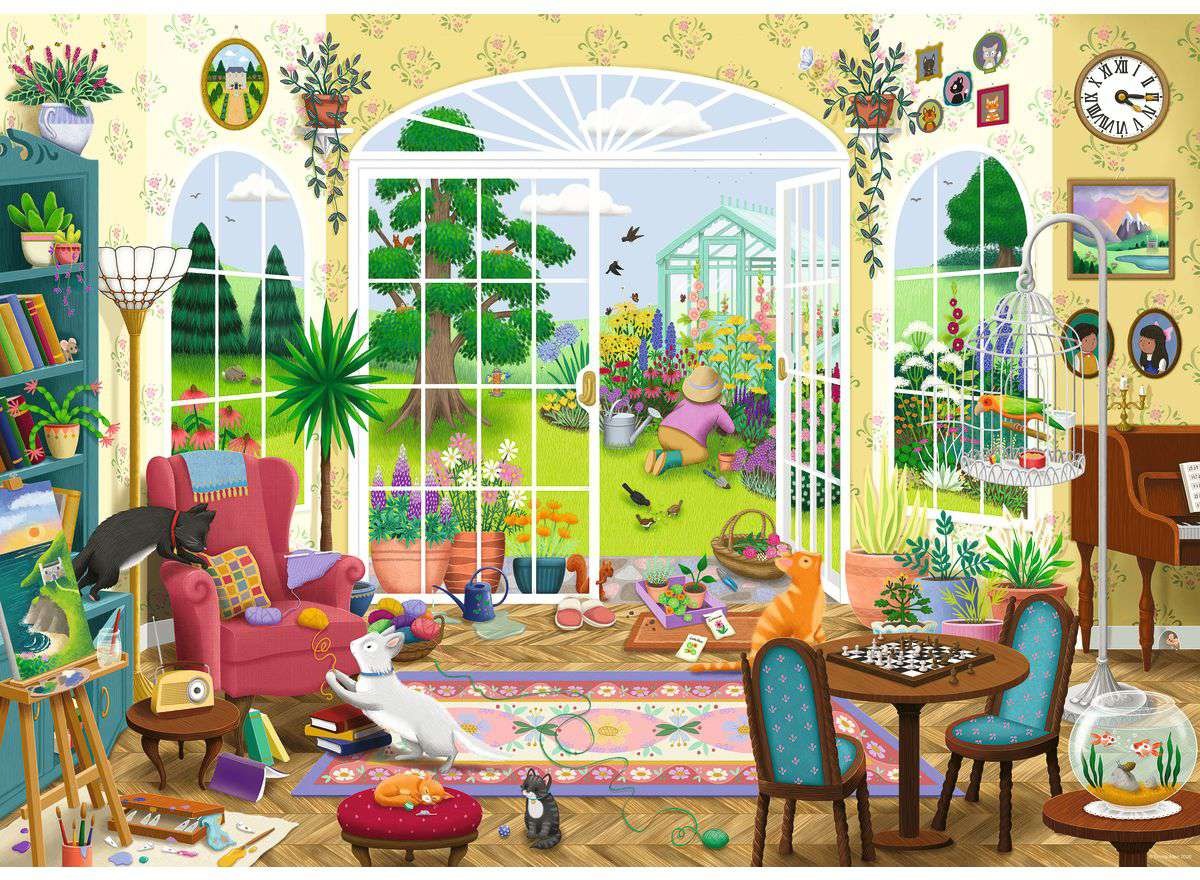 Artwork: Summer Garden Parlour by Emma Allen - 1000 Piece Jigsaw Puzzle (Ravensburger)