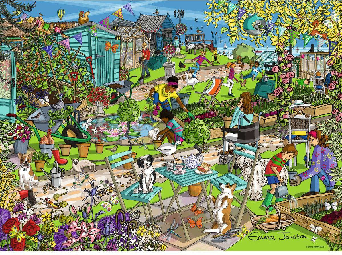 Artwork: Seaside Allotment by Emma Joustra - 500 Piece Jigsaw Puzzle (Ravensburger)