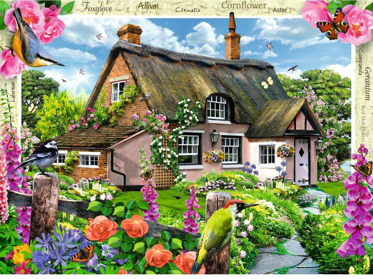 Artwork, puzzle 1 of 4: Happy Days No.10 Country Gardens - 4 x 500 Piece Jigsaw Puzzle (Ravensburger)