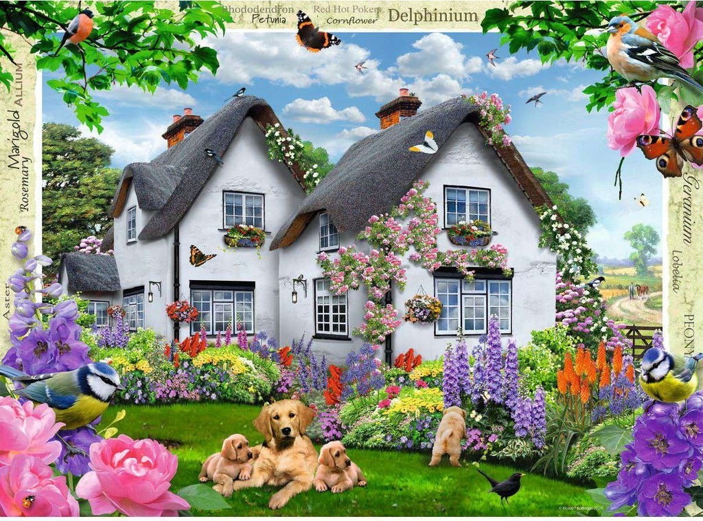 Artwork, puzzle 3 of 4: Happy Days No.10 Country Gardens - 4 x 500 Piece Jigsaw Puzzle (Ravensburger)