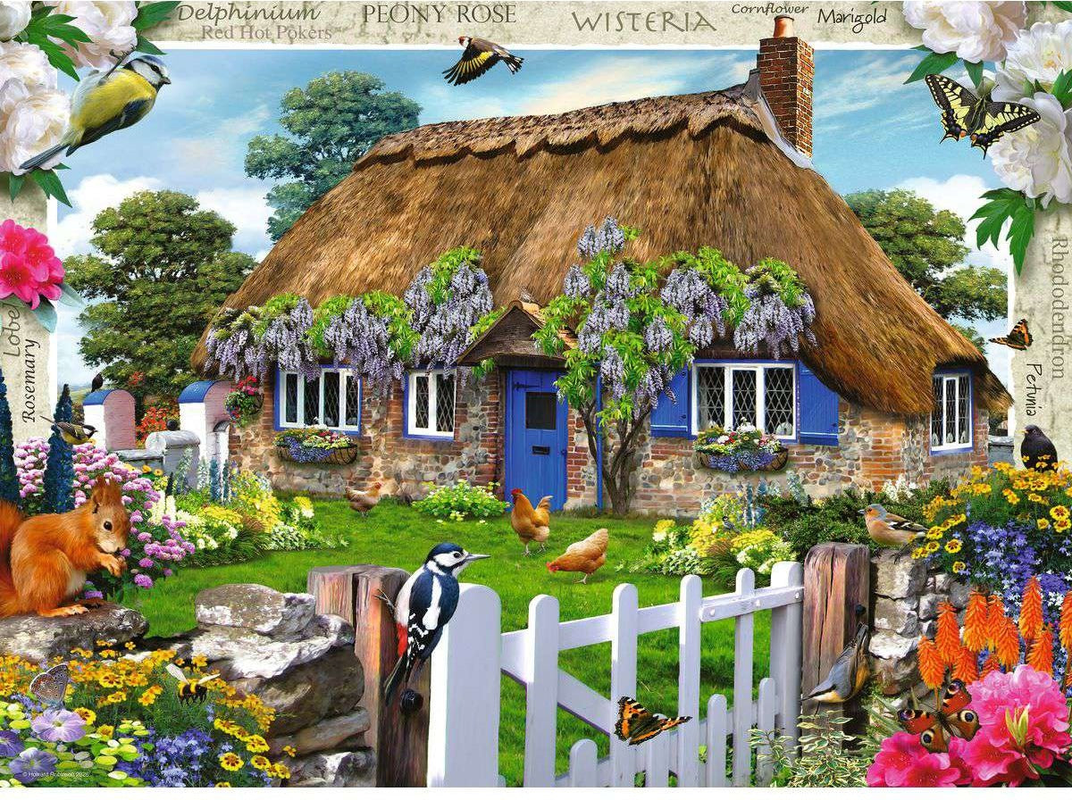 Artwork, puzzle 4 of 4: Happy Days No.10 Country Gardens - 4 x 500 Piece Jigsaw Puzzle (Ravensburger)