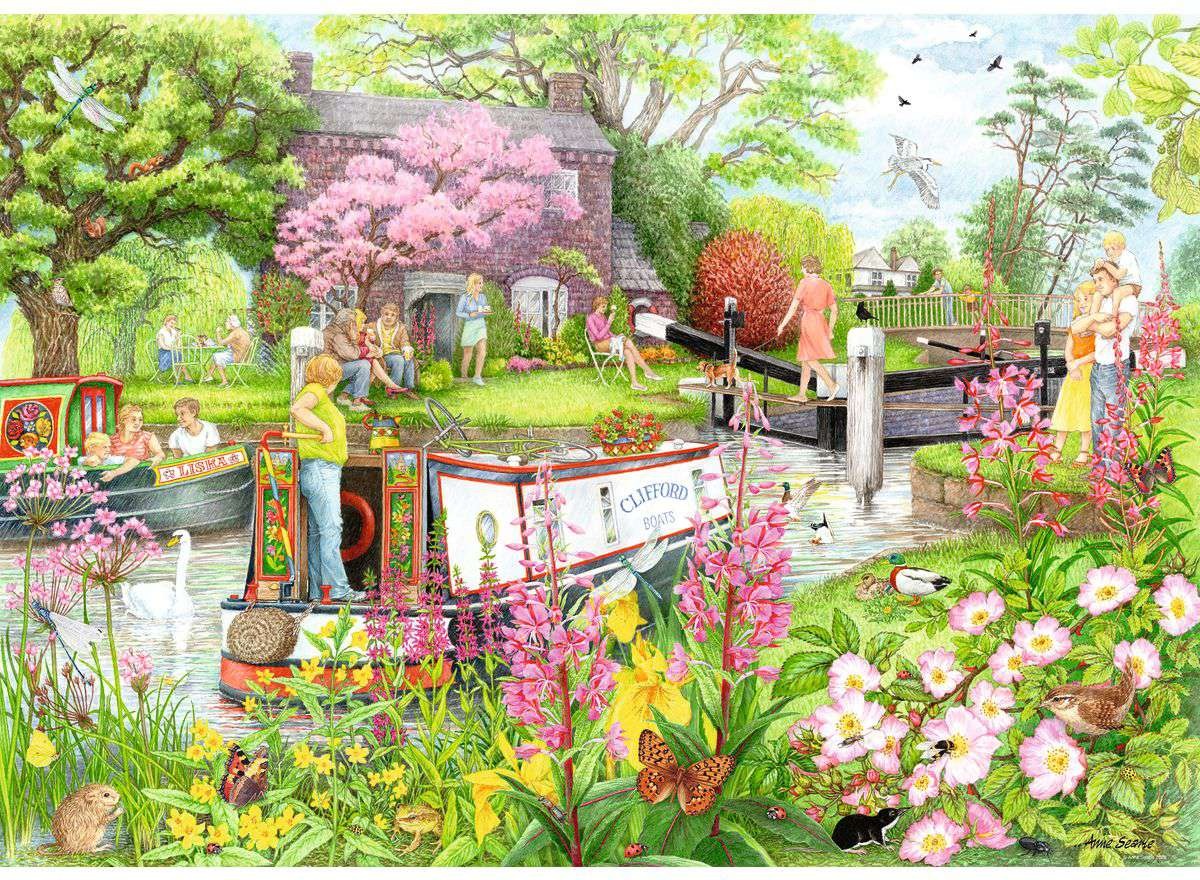 Artwork: Cosy Café No.4 River Café - 1000 Piece Jigsaw Puzzle (Ravensburger)