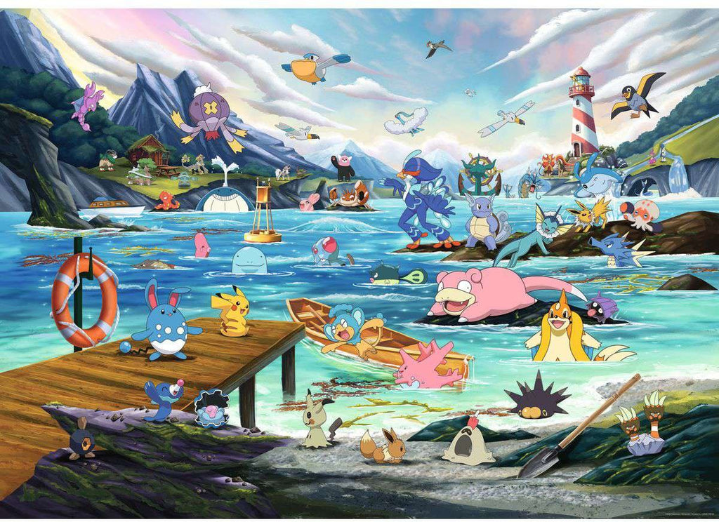 Artwork: Pokemon Collectors Vaporeon and Temperate Marine - 1000 Piece Jigsaw Puzzle (Ravensburger)