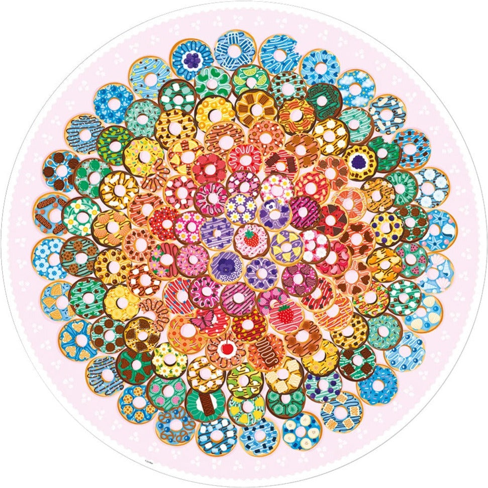 Artwork: Circle of Colours: Doughnuts – 500 Piece Jigsaw Puzzle (Ravensburger)
