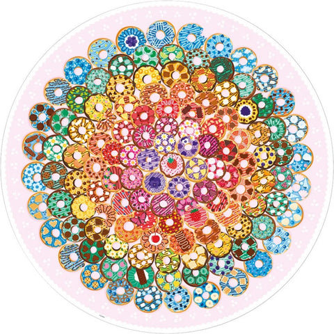 Artwork: Circle of Colours: Doughnuts – 500 Piece Jigsaw Puzzle (Ravensburger)