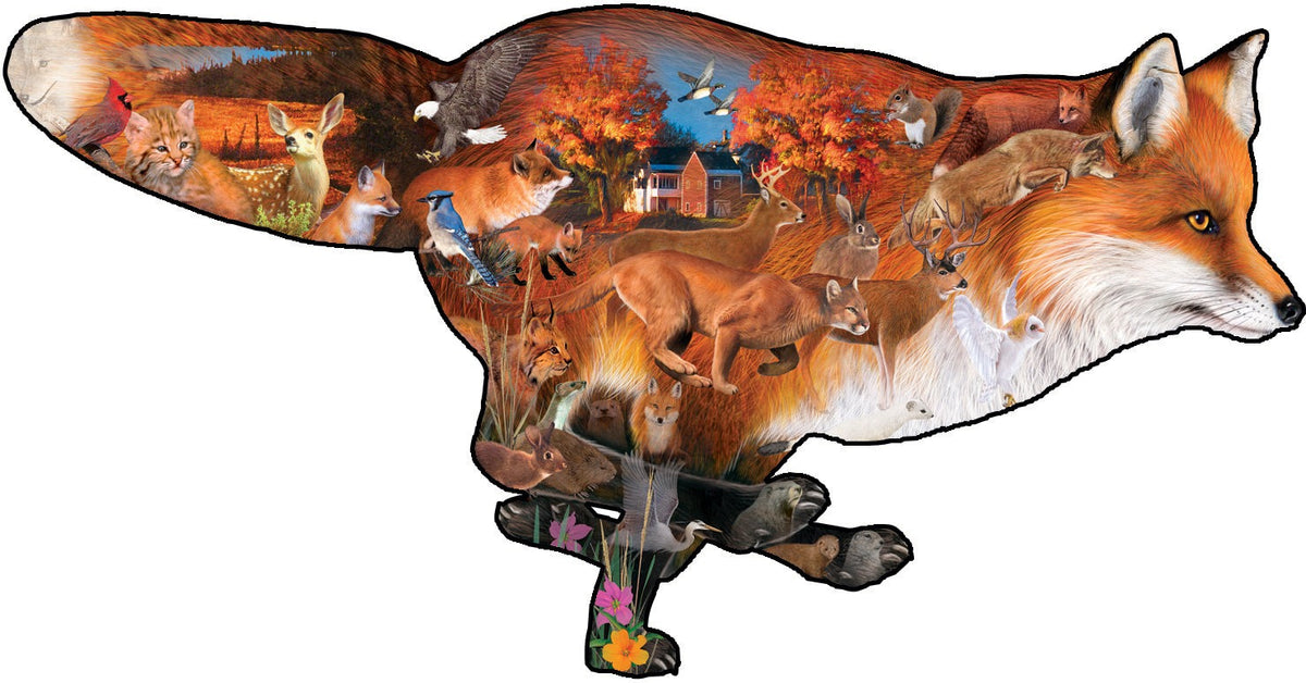 Artwork: Sly Fox by Dennis Rogers – 1000 XXL Piece Jigsaw Puzzle (Sunsout)