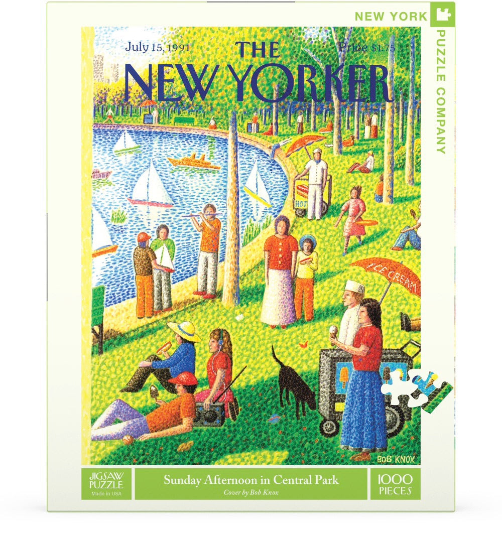 Box, straight on: Sunday Afternoon in Central Park – 1000 Piece Jigsaw Puzzle (New York Puzzle Company)