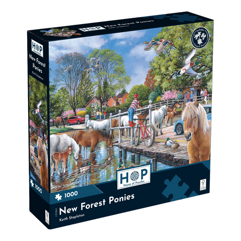 ** Pre-Order ** New Forest Ponies by Keith Stapleton - 1000 Piece Jigsaw Puzzle (House of Puzzles)