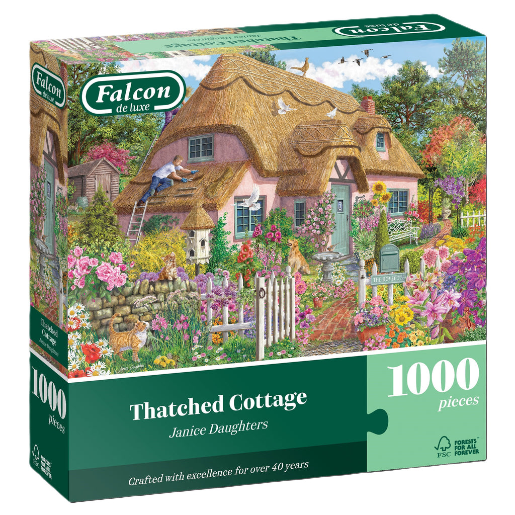 Thatched Cottage – 1000 Piece Jigsaw Puzzle (Falcon)