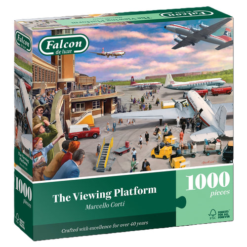 The Viewing Platform – 1000 Piece Jigsaw Puzzle (Falcon) - Completed Puzzle