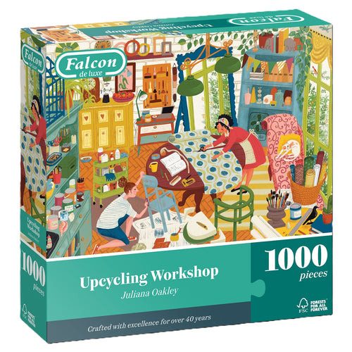 Upcycling Workshop – 1000 Piece Jigsaw Puzzle (Falcon) - Completed Puzzle