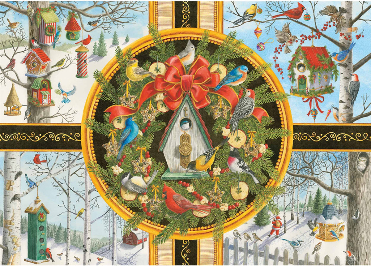Artwork: Christmas Songbirds – 500 Piece Jigsaw Puzzle (Ravensburger)