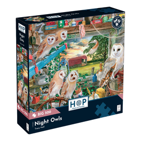 Night Owls by Tracy Hall - Big 500 Piece Jigsaw Puzzle (House of Puzzles)