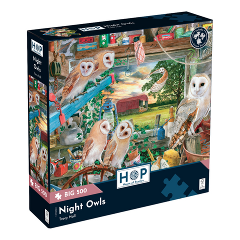 Night Owls by Tracy Hall - Big 500 Piece Jigsaw Puzzle (House of Puzzles)