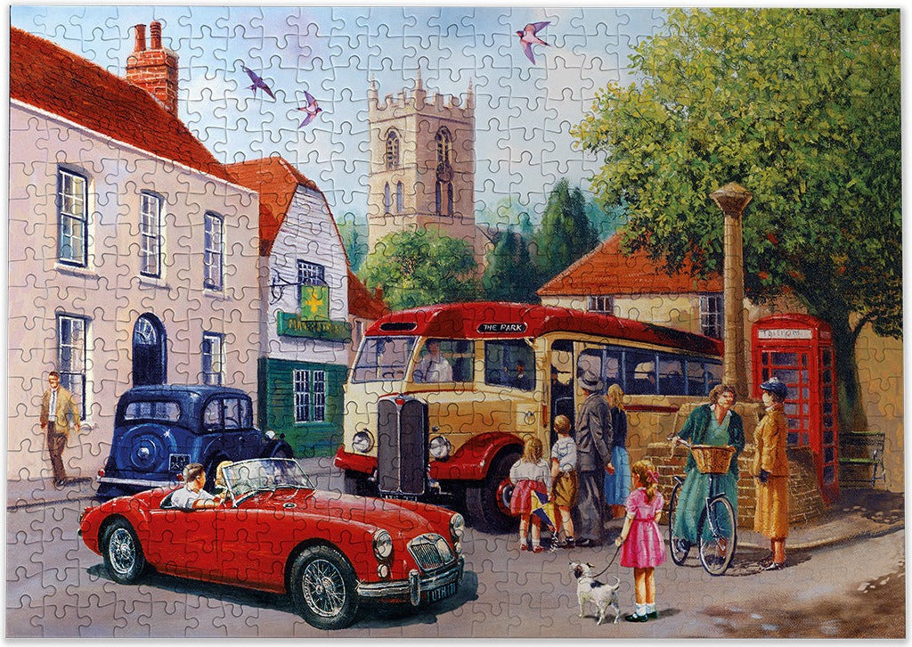 Artwork: Touring the Town by Kevin Walsh – 500 Piece Jigsaw Puzzle (Gibsons)