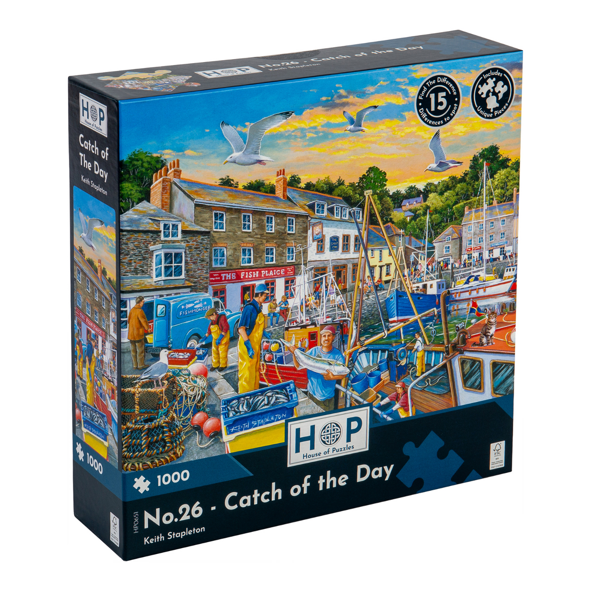 Box, turned right: Catch of the Day – 1000 Piece Jigsaw Puzzle (House of Puzzles)