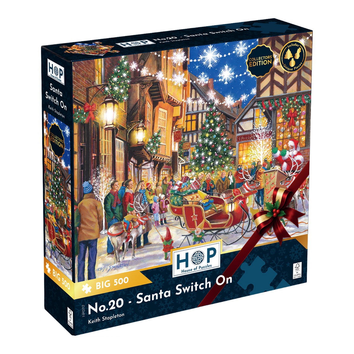 Box, turned right: Santa Switch On – 500 XL Piece Jigsaw Puzzle (House of Puzzles)