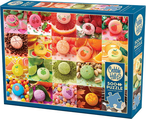 Nom Nom Macarons – 500 Piece Jigsaw Puzzle (Cobble Hill)