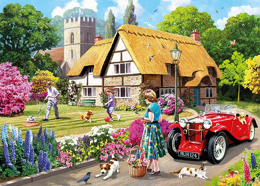 Artwork: Summer In The Garden by Kevin Walsh – 1000 Piece Jigsaw Puzzle (Kidicraft)