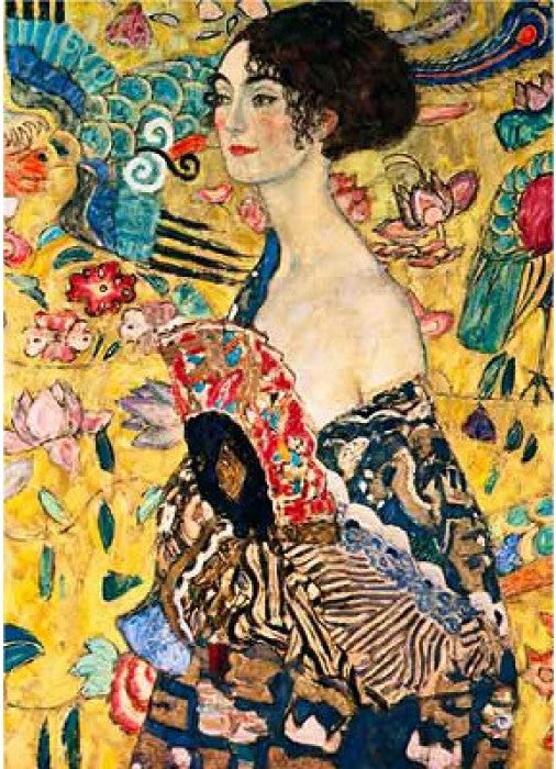 Artwork: Woman with Fan by Klimt – 1000 Piece Jigsaw Puzzle (Dtoys)