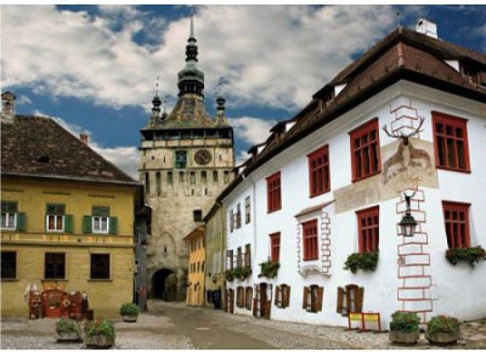 Artwork: Discovering Europe: Schasburg, Sighisoara, Romania – 1000 Piece Jigsaw Puzzle (Dtoys)