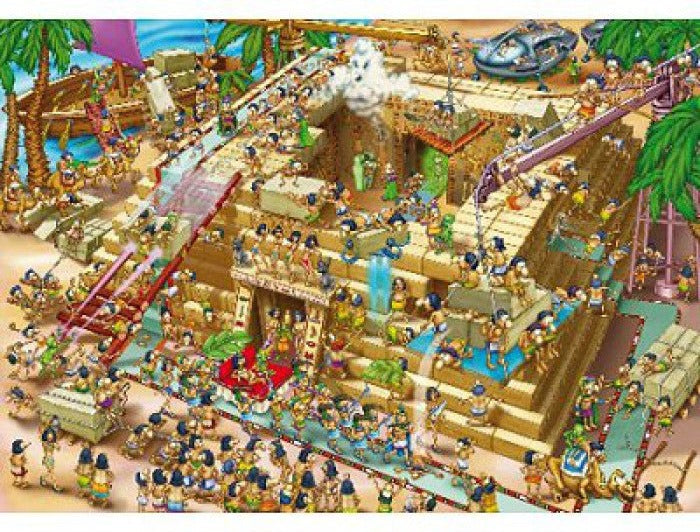 Artwork: Building the Pyramids, Egypt – 1000 Piece Jigsaw Puzzle (Dtoys)