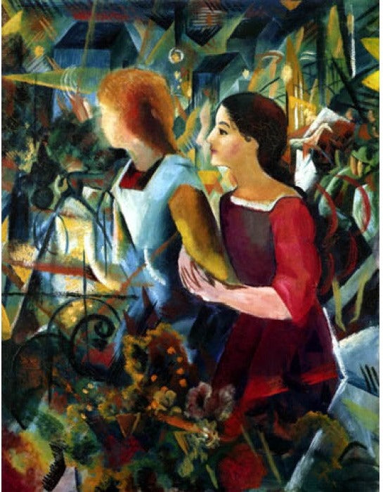 Artwork: Two Girls by August Macke – 1000 Piece Jigsaw Puzzle (Dtoys)