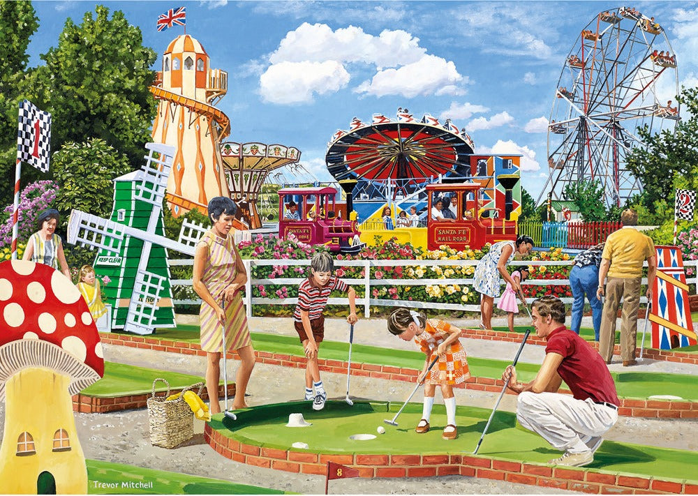 Artwork, puzzle 3 of 4: Wish you Were Here – 4 x 500 Piece Jigsaw Puzzles (Gibsons)