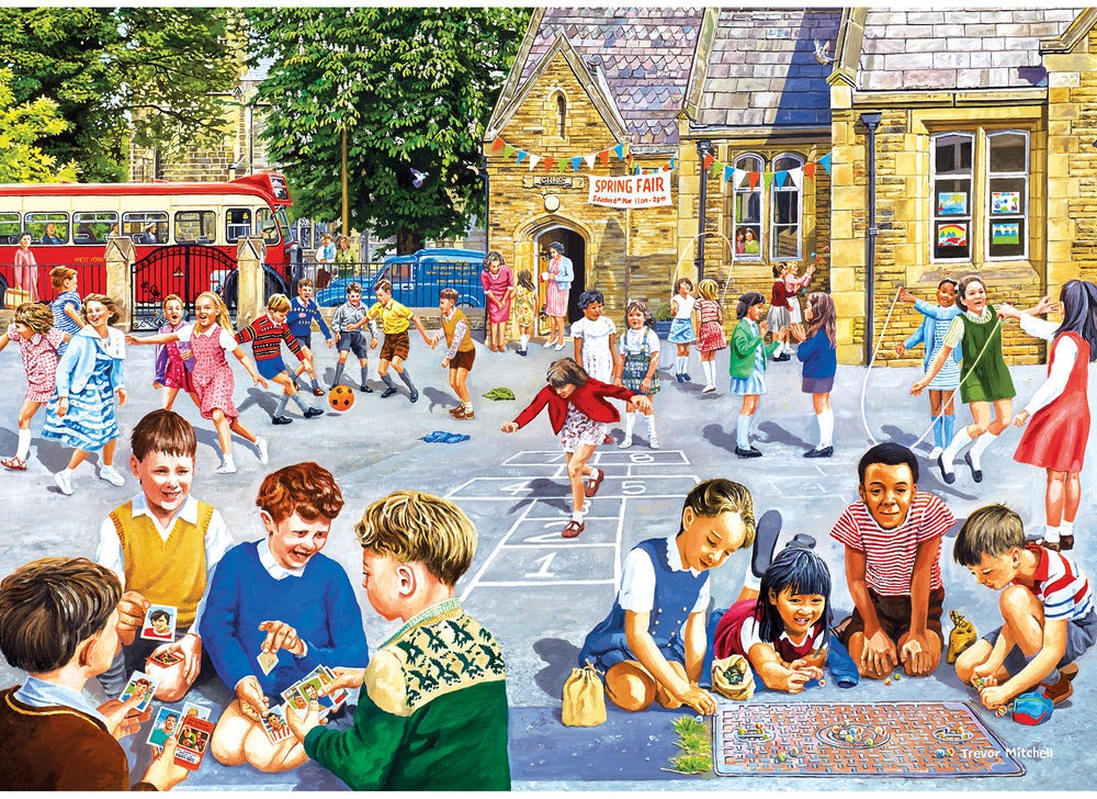 Artwork, puzzle 4 of 4: School Days – 4 x 500 Piece Jigsaw Puzzles (Gibsons)