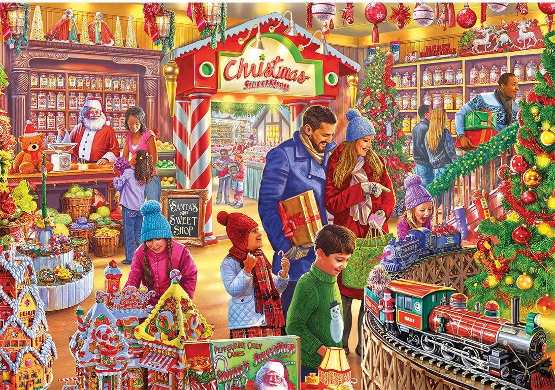 Artwork: Santa's Sweetshop – 1000 Piece Jigsaw Puzzle (Gibsons)