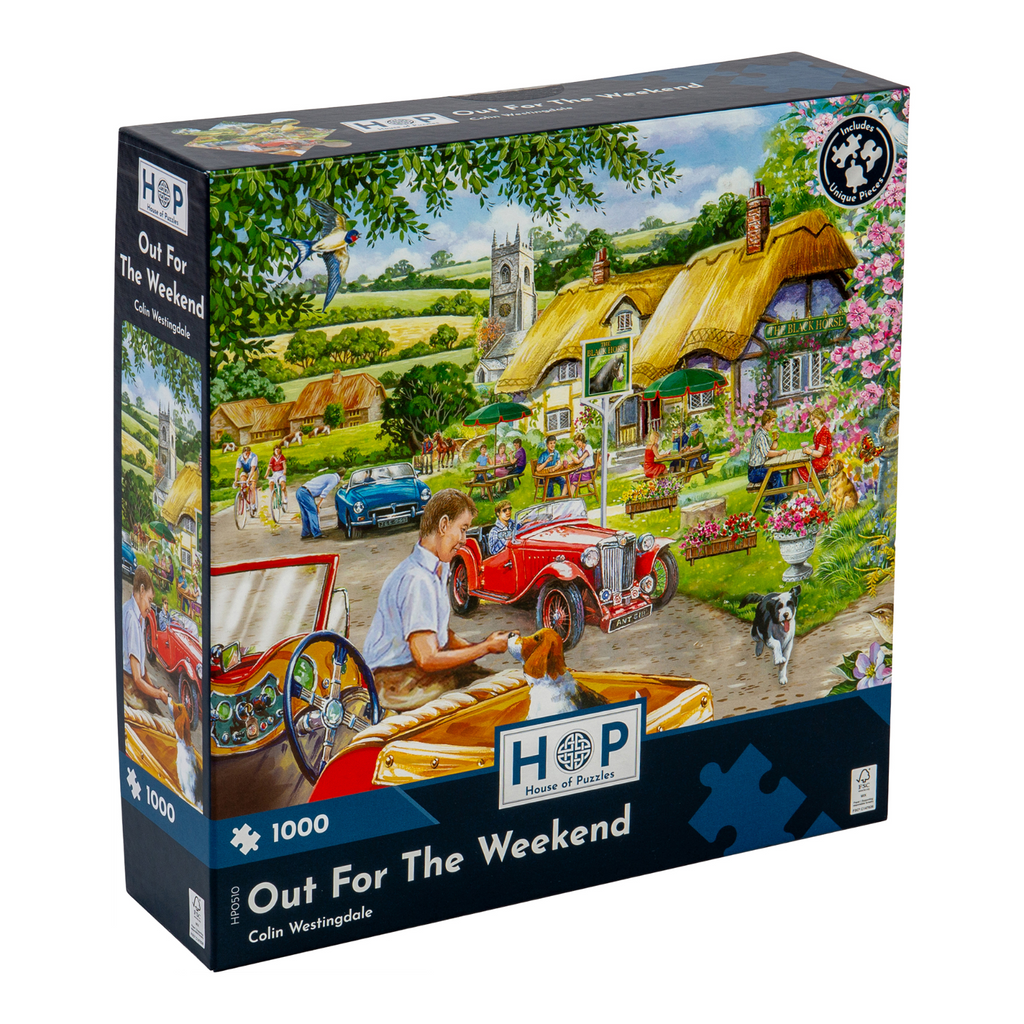 Box, turned left: Out For The Weekend – 1000 Piece Jigsaw Puzzle (House of Puzzles)