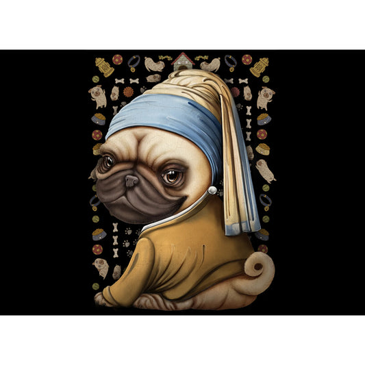 Exploding Kittens - Pug with a Pearl Earring - 1000 Piece Jigsaw Puzzle
