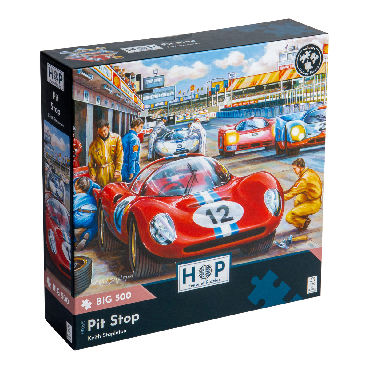 Box, turned right: Pit Stop – 500 XL Piece Jigsaw Puzzle (House of Puzzles)