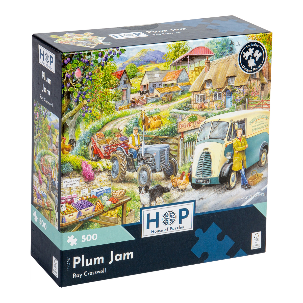 Box, turned right: Plum Jam – 500 Piece Jigsaw Puzzle (House of Puzzles)