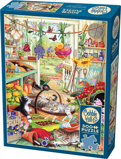 Potting Shed Cats – 500 Piece Jigsaw Puzzle (Cobble Hill)