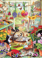 Potting Shed Cats – 500 Piece Jigsaw Puzzle (Cobble Hill)