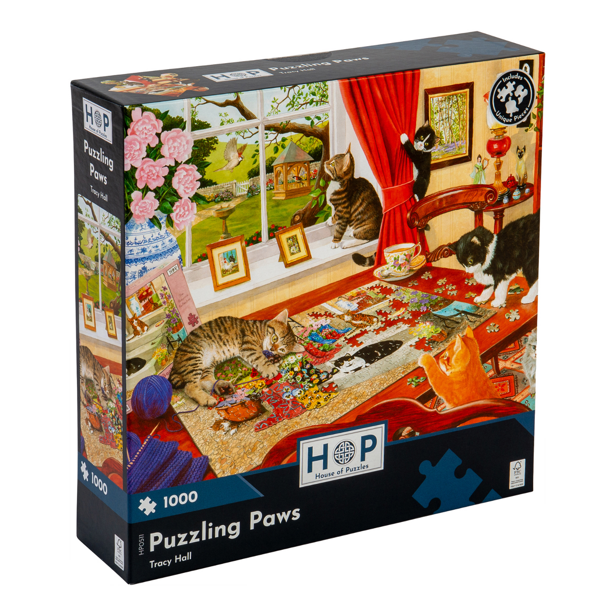 Box, turned right: Puzzling Paws – 1000 Piece Jigsaw Puzzle (House of Puzzles)