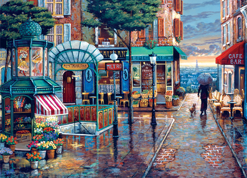 Rainy Day Stroll – 1000 Piece Jigsaw Puzzle (Cobble Hill)