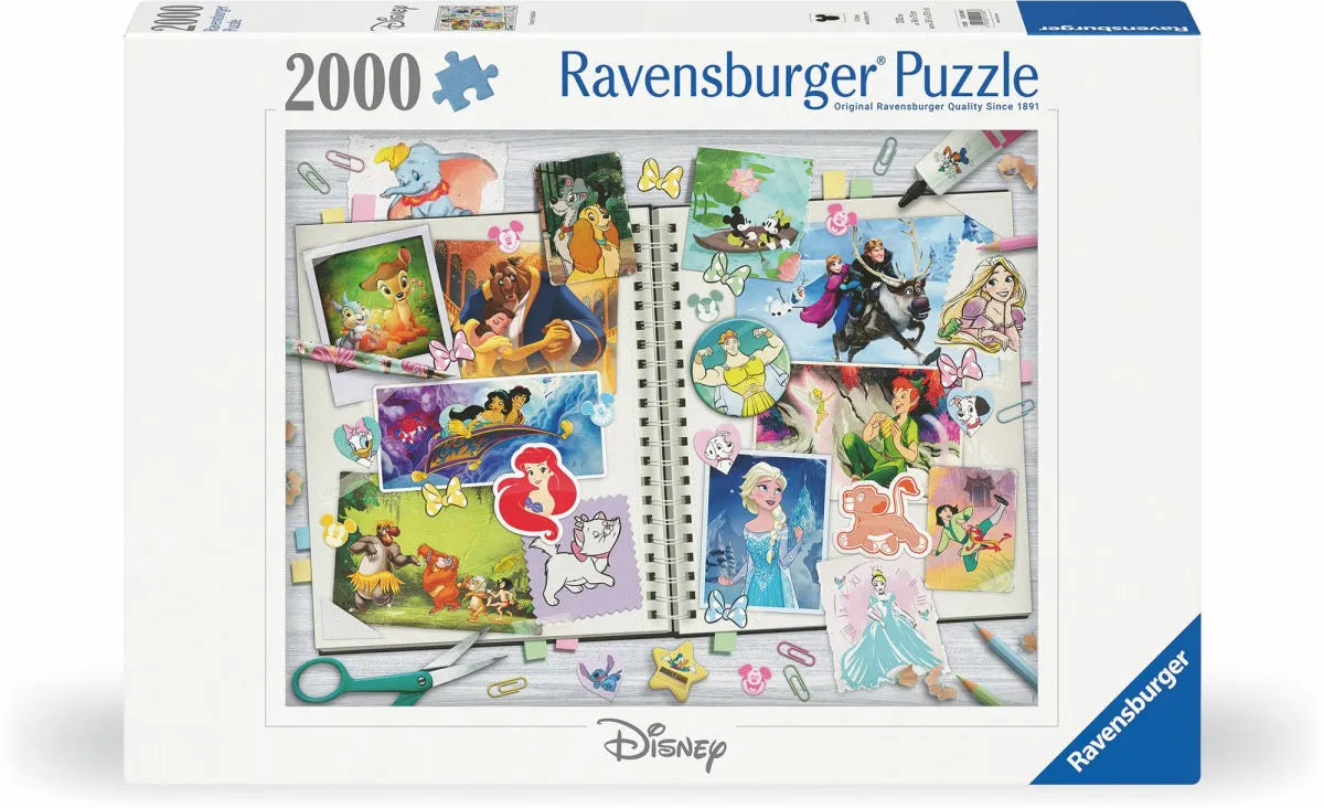 ** Pre-Order ** Disney Scrapbook - 2000 Piece Jigsaw Puzzle (Ravensburger) - Completed Puzzle