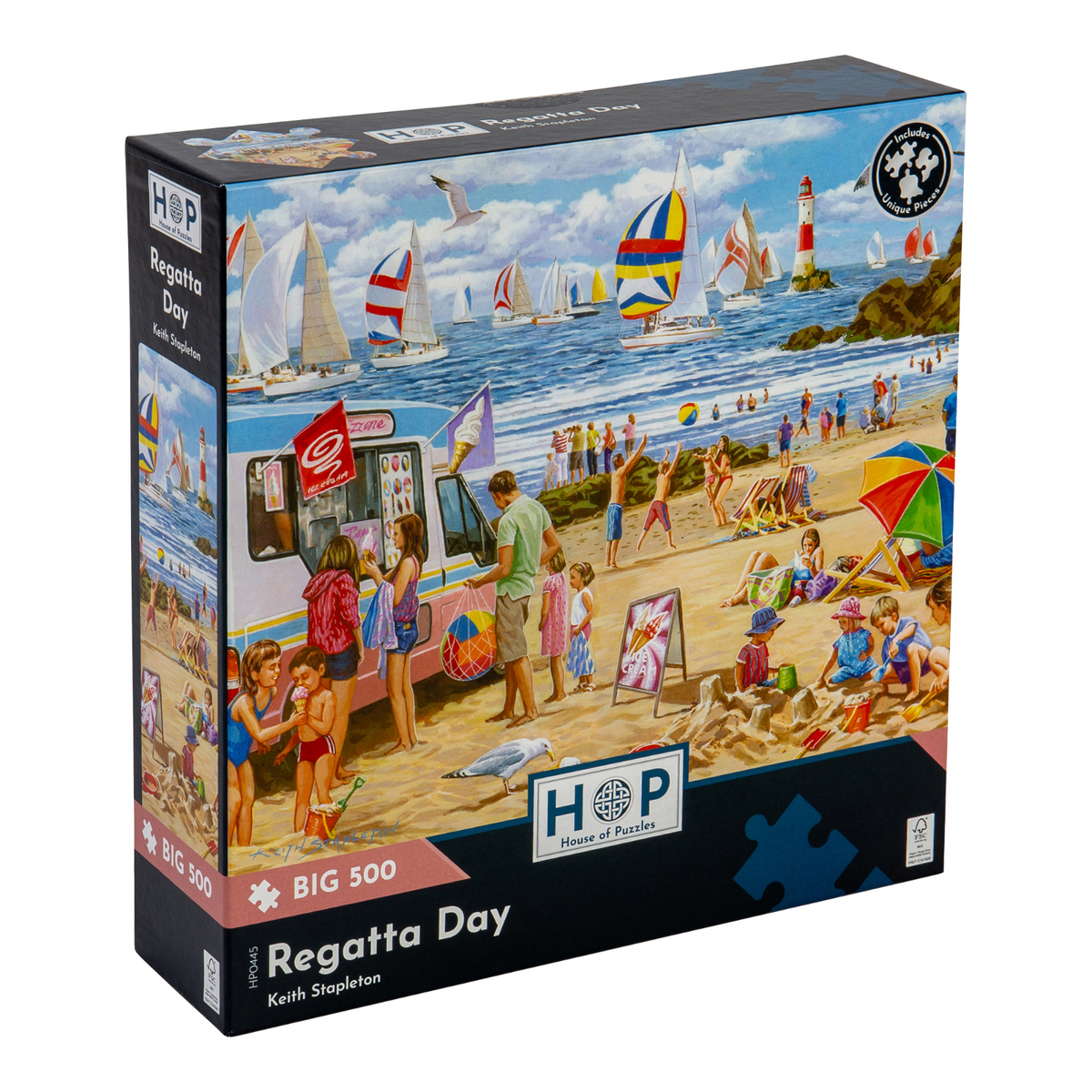 Box, turned right: Regatta Day – 500 Piece Jigsaw Puzzle (House of Puzzles)