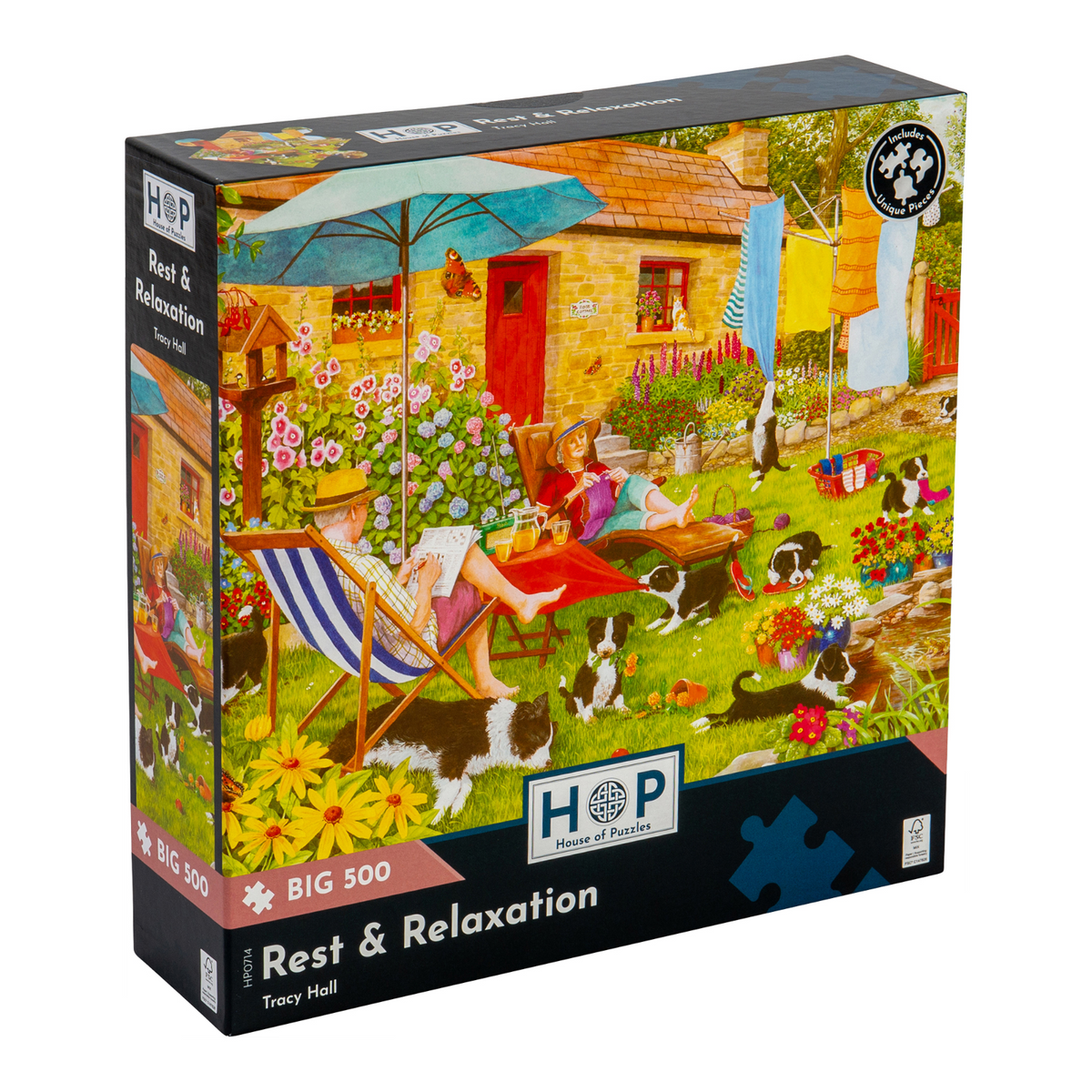 Box, turned left: Rest & Relaxation – 500 XL Piece Jigsaw Puzzle (House of Puzzles)