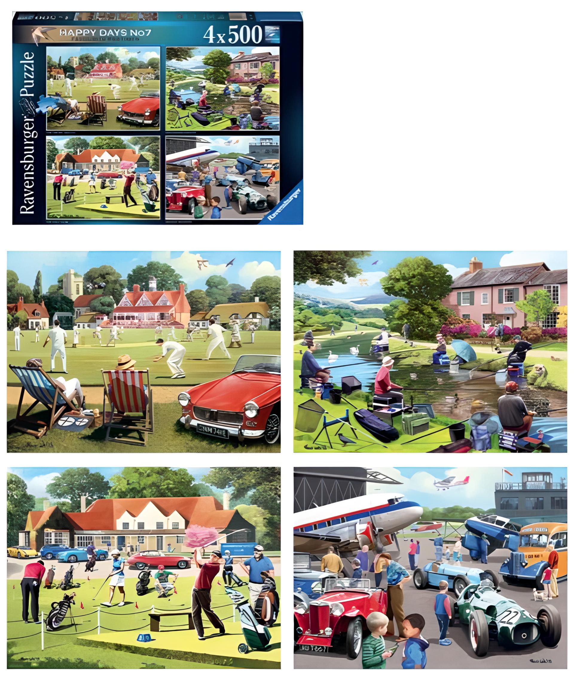 Happy Days No 7, Favourite Pastimes – 4 x 500 Piece Jigsaw Puzzle (Ravensburger)